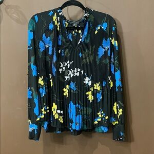 Halogen Floral Pleated Blouse